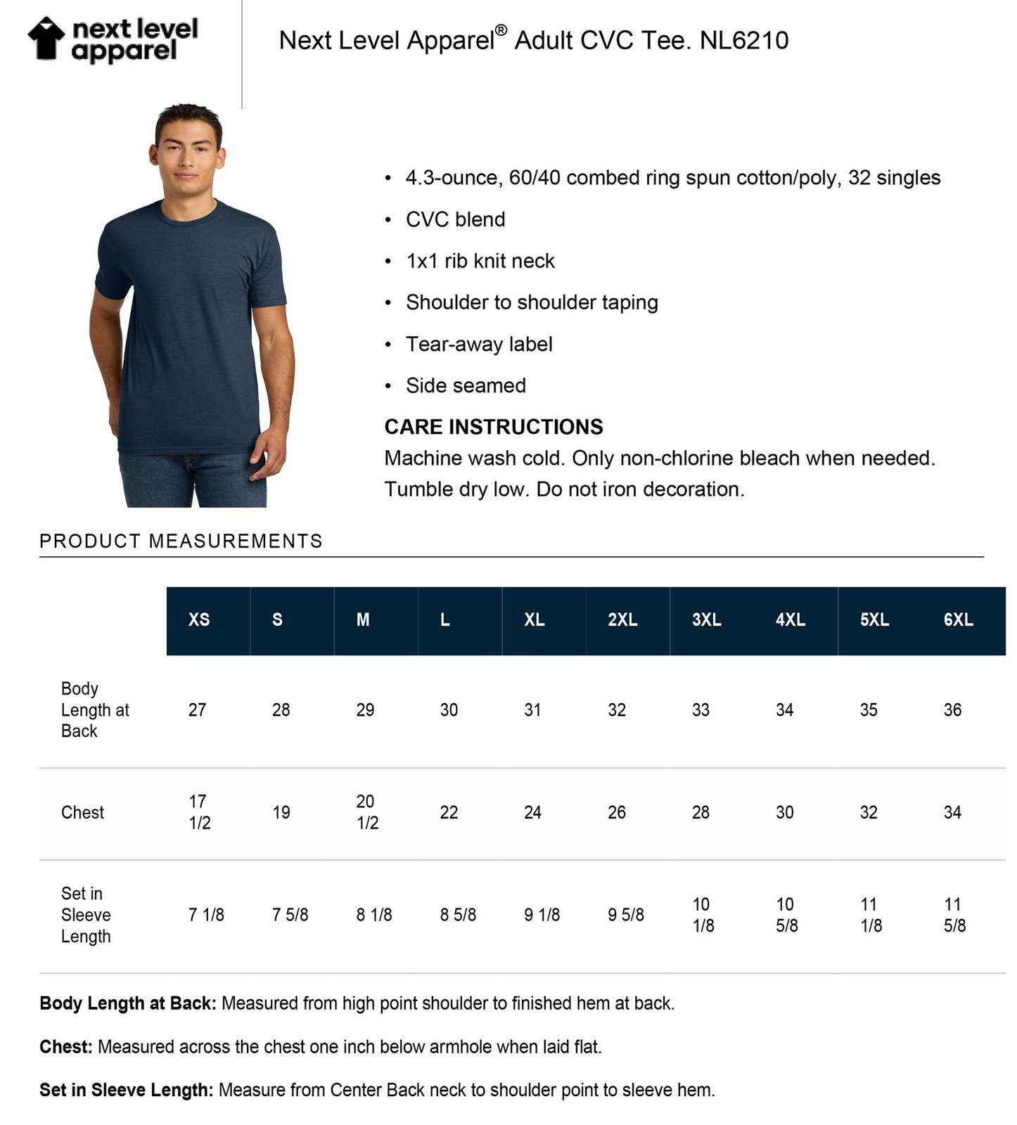 Next Level Apparel Unisex Premium CVC Crew Neck Short Sleeves T-Shirt N6210