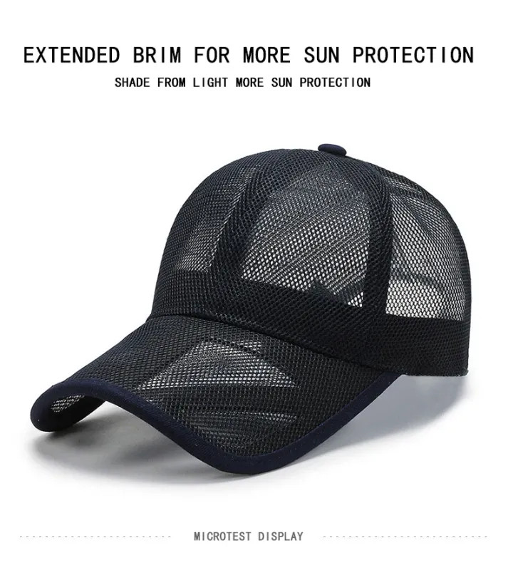 Breathable Mesh Cap Openwork Summer Sun Hat Outdoor Sports Unisex