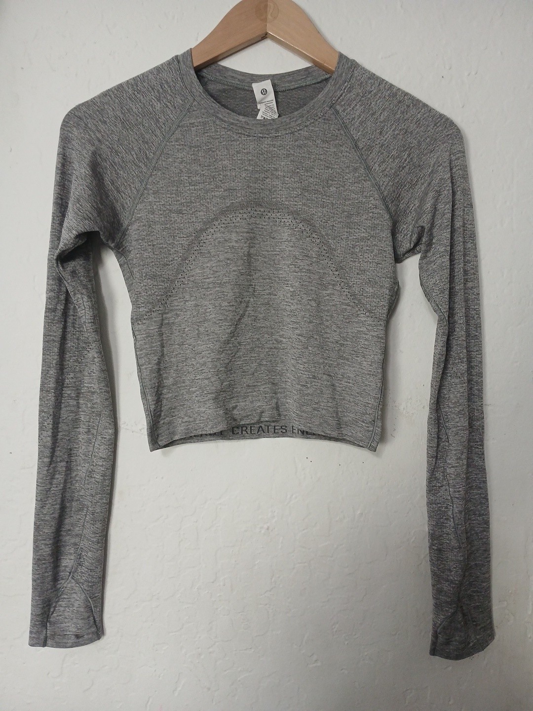 Lululemon Swiftly Tech Long Sleeve 2.0 Race Size 4 SLTE/WHT Slate 75099