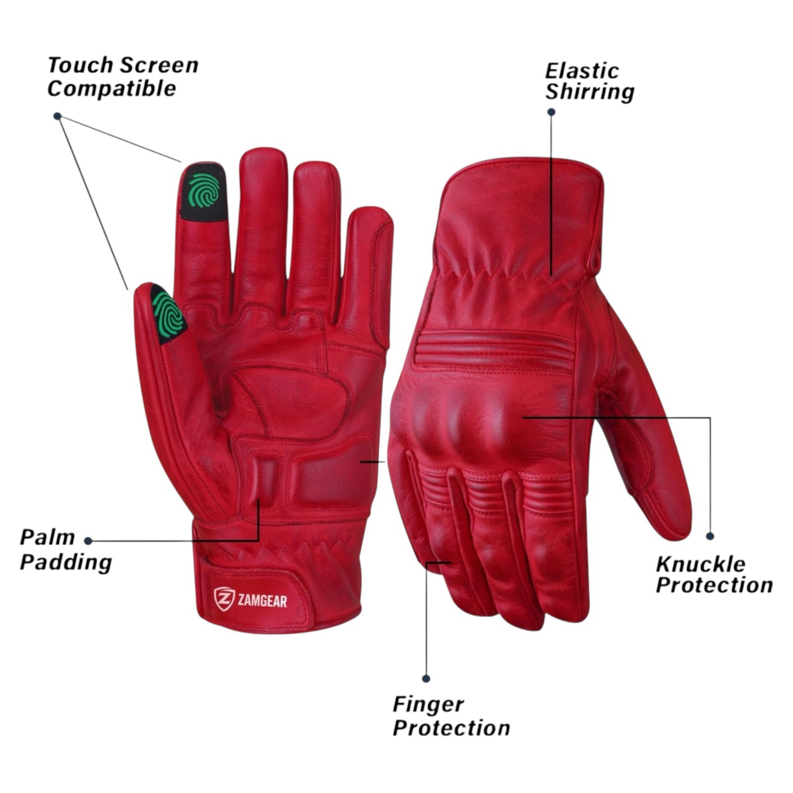 Riding Gloves Summer Motorcycle Leather Protective Touchscreen Biker Armor