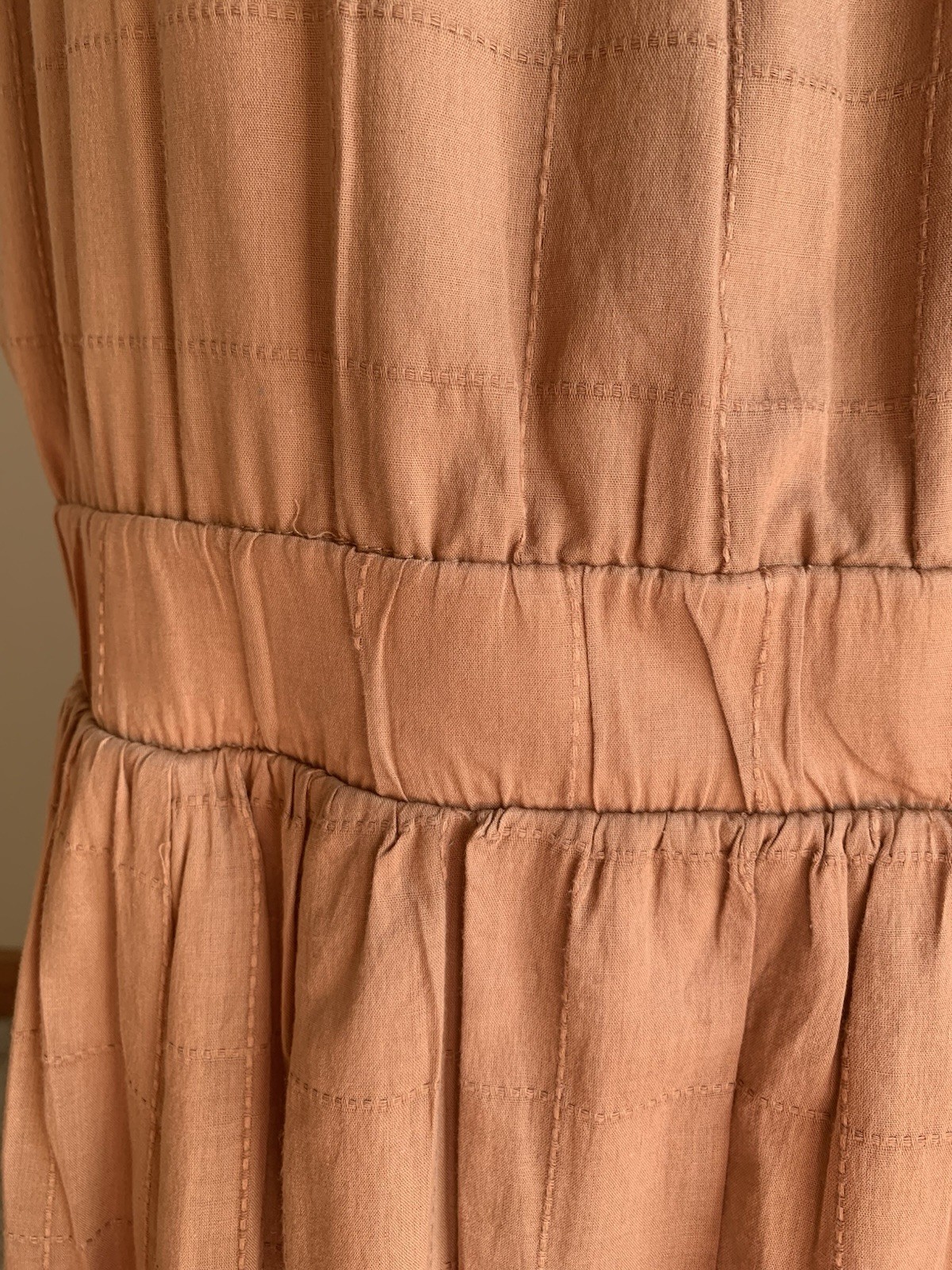 Torrid NWT Terracotta Brown Cotton Maxi Dress 12T Tall Boho Crochet Lace Pockets
