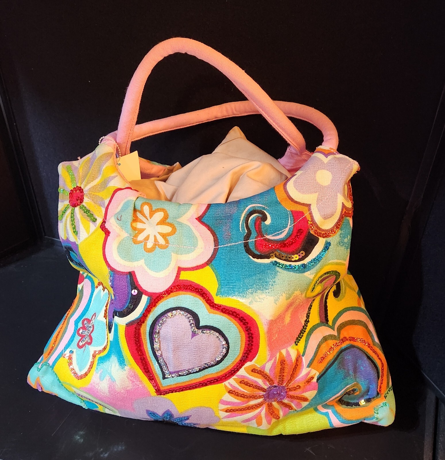 Kismet Summer Boho Large Tote Bag Purse Beach Bag Colors Sequins NEW
