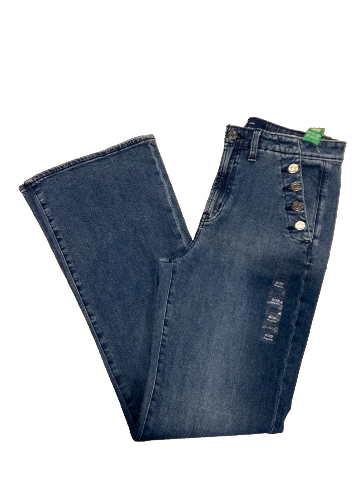 Women’s Gap 70’s Flare Denim Jeans Size 8/29R Button Pockets