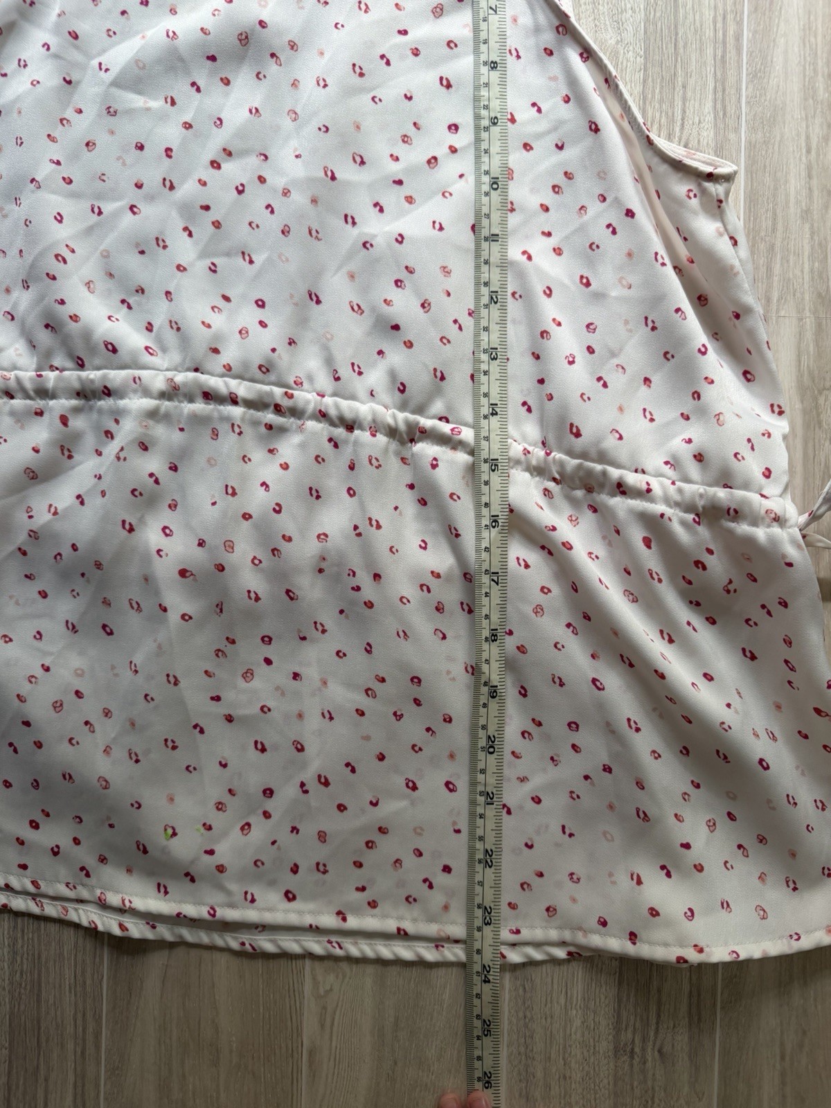 Worthington Women’s Patterned Tank Top Blouse Size M White And Red EUC