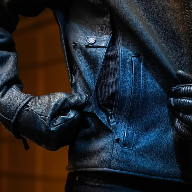 Harley-Davidson® Paradigm Triple Vent System 2.0 Men Leather Jacket Sz 2XL 98003