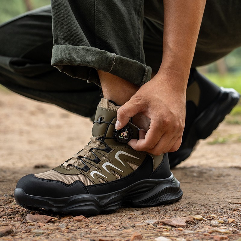 Mens Work Boots Indestructible Safety Shoes Puncture-Proof Construction Shoes