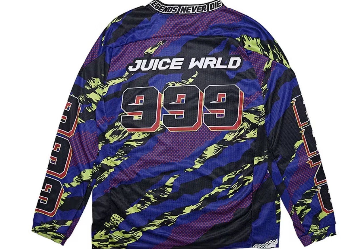 Juice Wrld x Faze Clan Men’s Paintball Jersey 999 Club Rare Legends Never Die