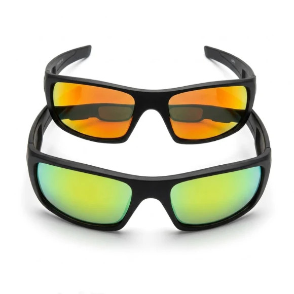 Premium Black Men’s 2 Pair Sunglasses with Mirror Lens