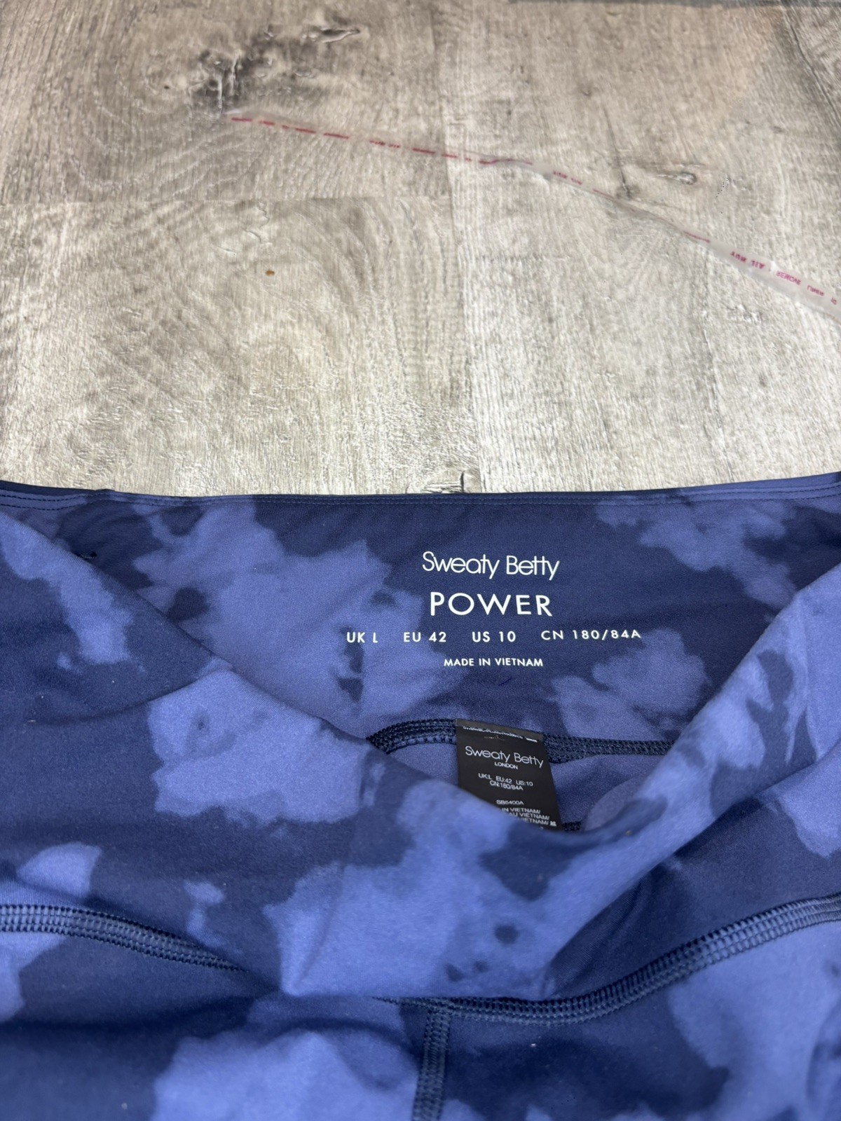 Sweaty Betty Gym Workout Power Leggings ~ Blue ~ Large Length 28 Inches