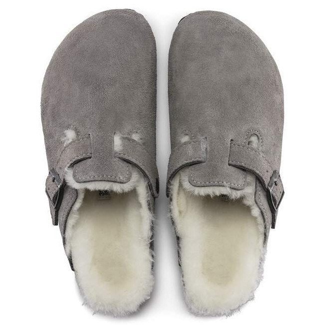 NWT Birkenstock Boston Shearling Suede Leather Unisex Adults All Size