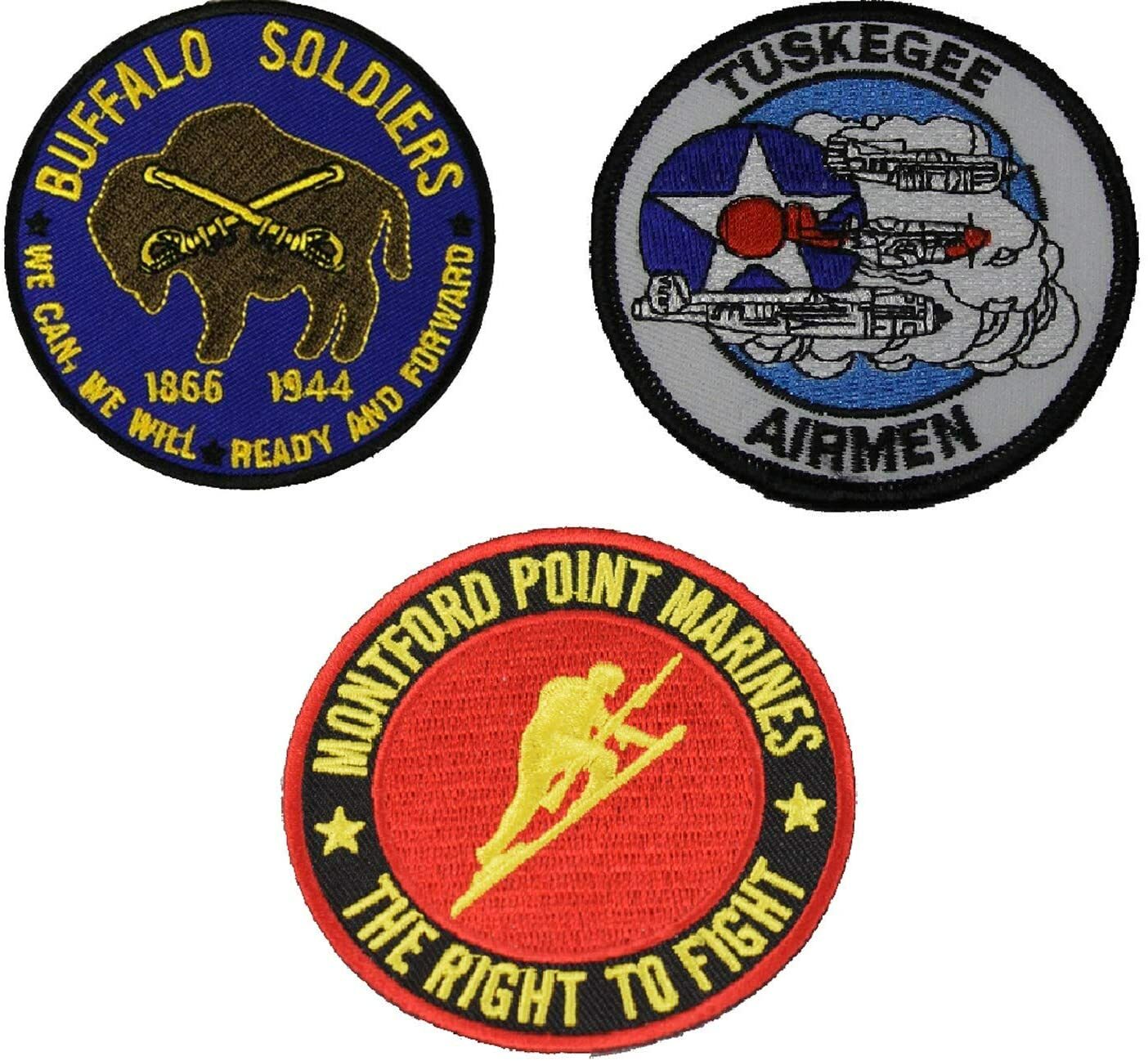 Military Black History Patch Set – Color – Veteran Owned Business.