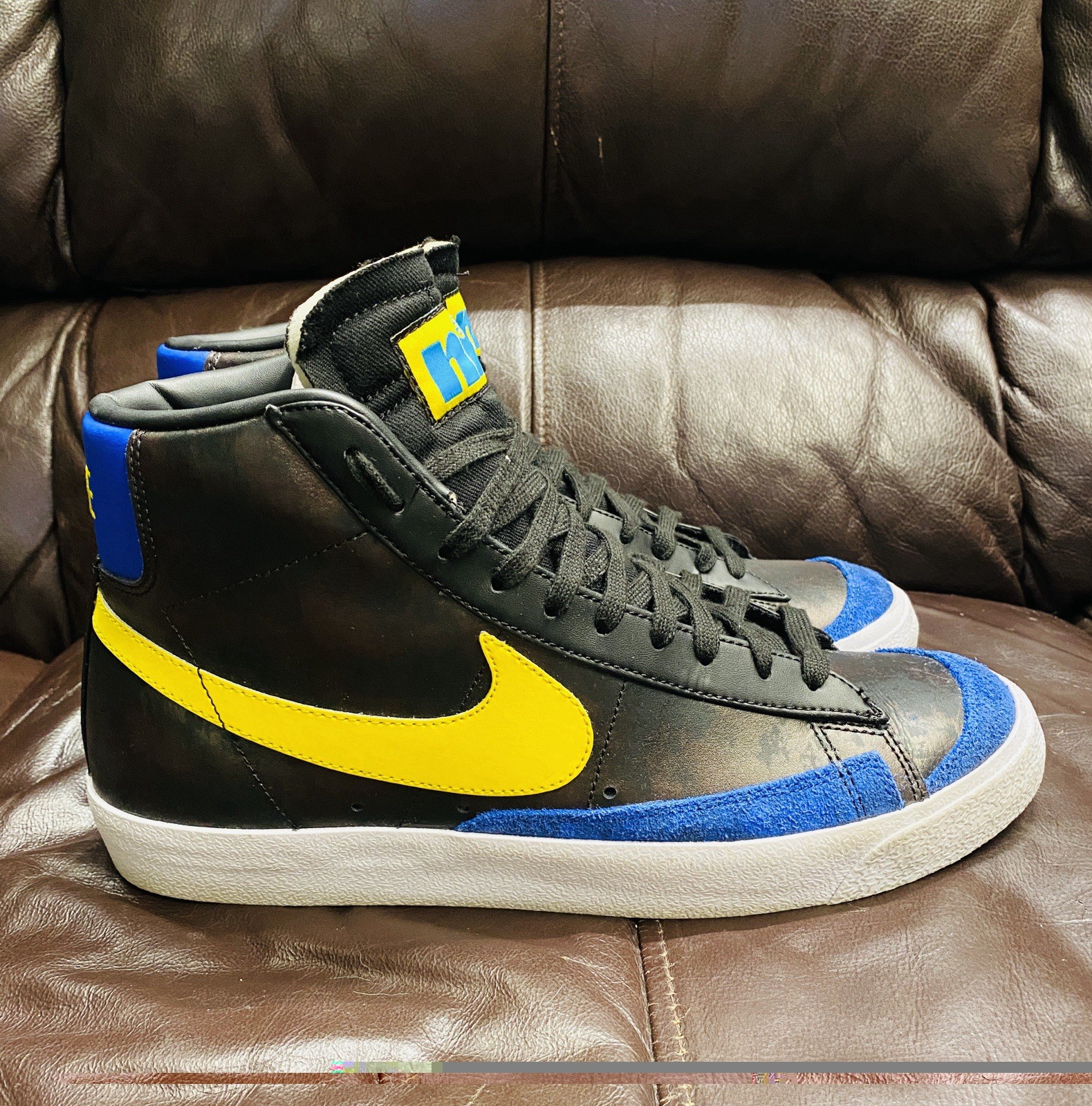 Nike Blazer Mid ’77 VNTG Sisterhood Black Yellow Royal Men’s Size 11 w/ Box