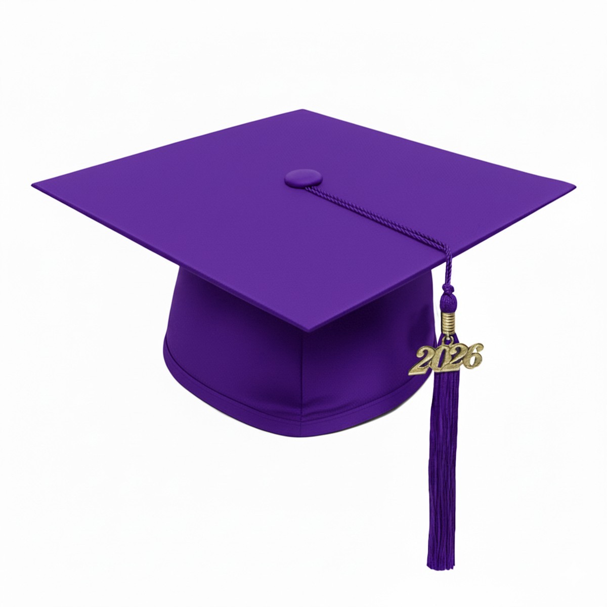 Matte Purple High School/Bachelor Graduation Cap and Gown