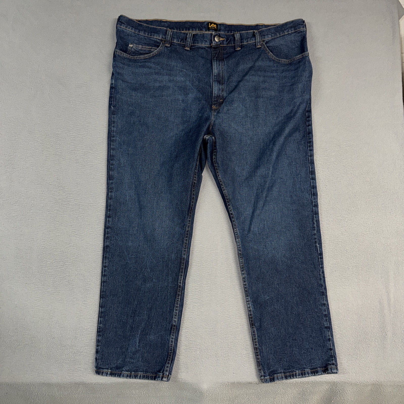 Lee Jeans Mens 50×32 (Fits 48×28) Blue Relaxed Fit Straight Leg Stretch Denim