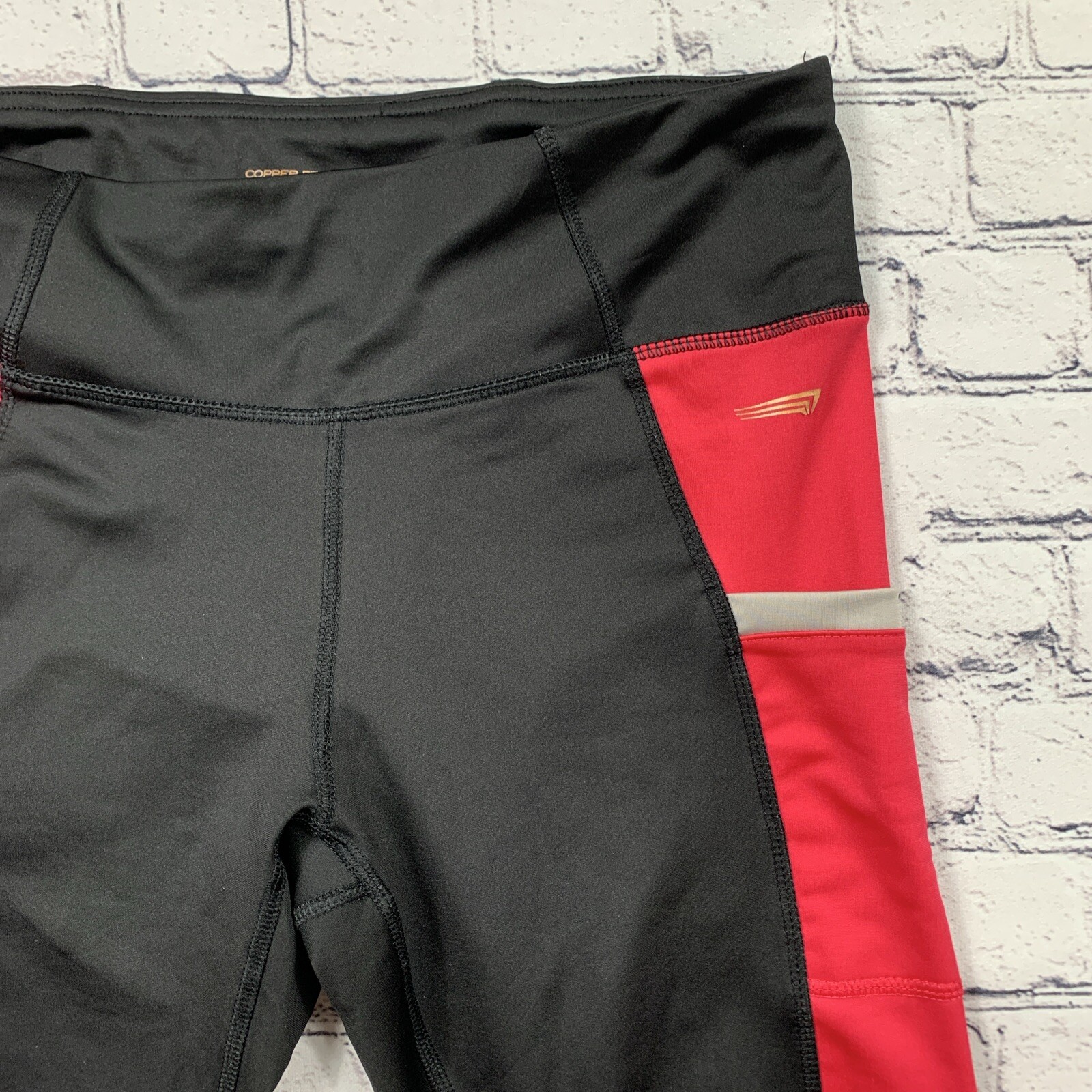 Copper Fit Pro Women’s L Compression Legging Pomegranate/Black Athleisure