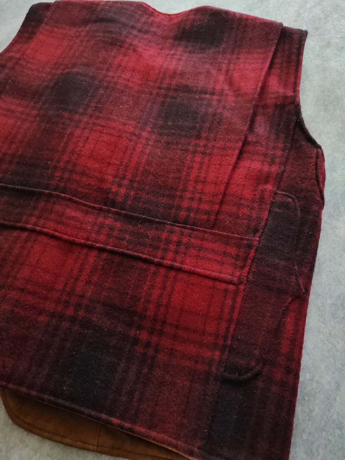 Abercrombie & Fitch Men’s Vintage 80s Buffalo Plaid Hunting Vest Jacket Size S