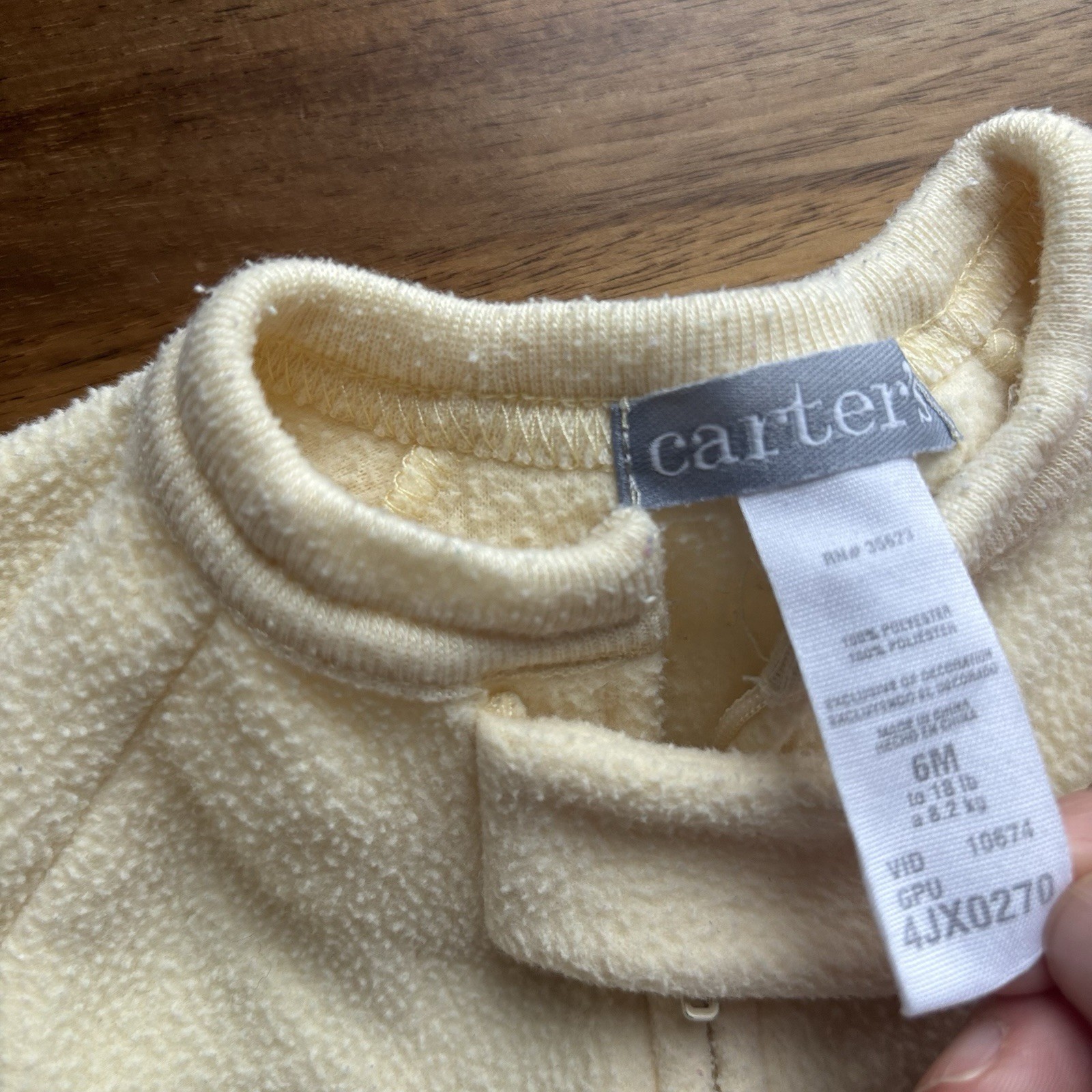 Vintage Carters Duckie Footed Sleeper Paste Yellow Fleece Baby Duck 6 Months