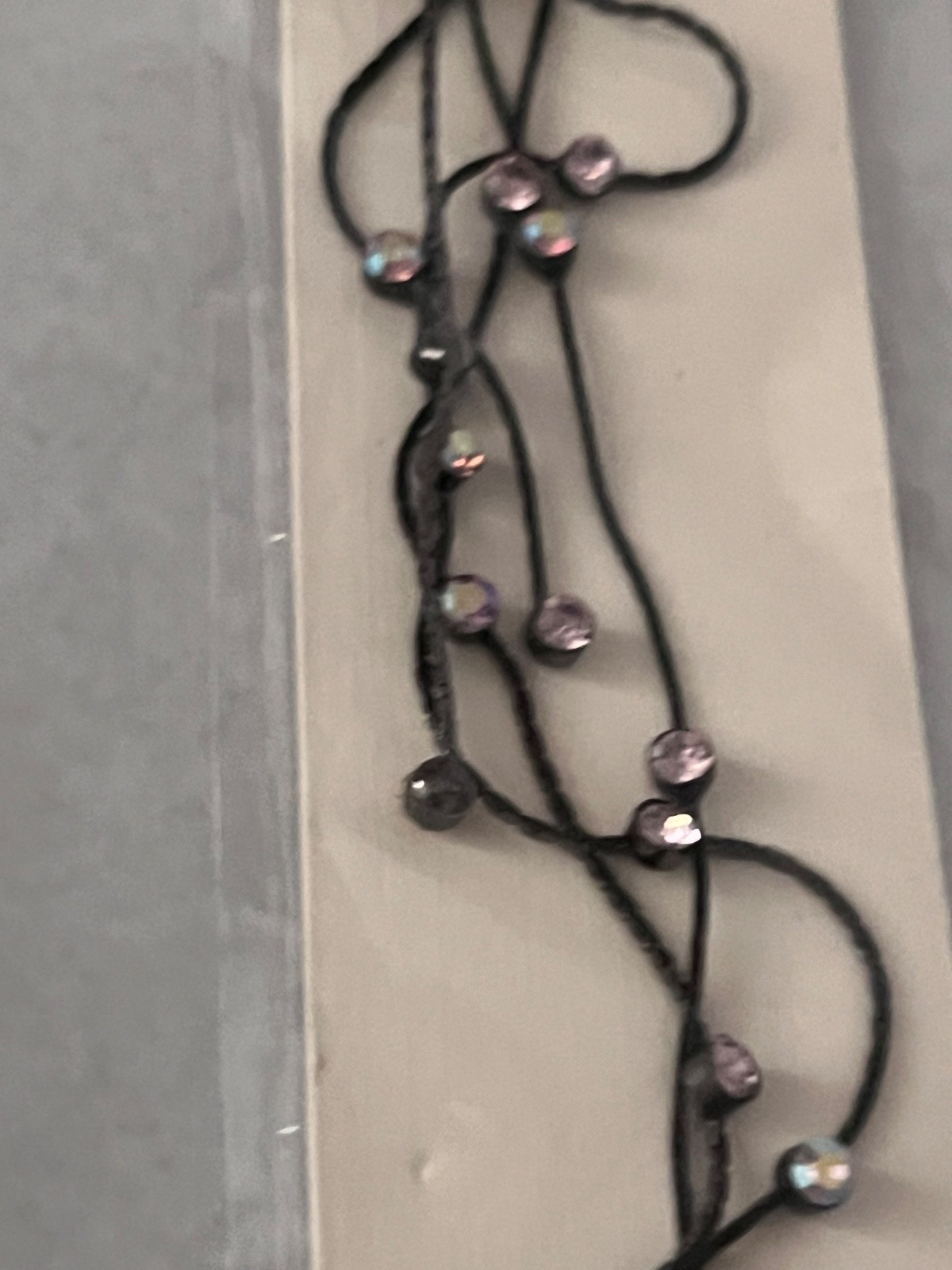 Pink Butterfly Hair Comb, with Dangling Rhinestones, 12″ long, New.