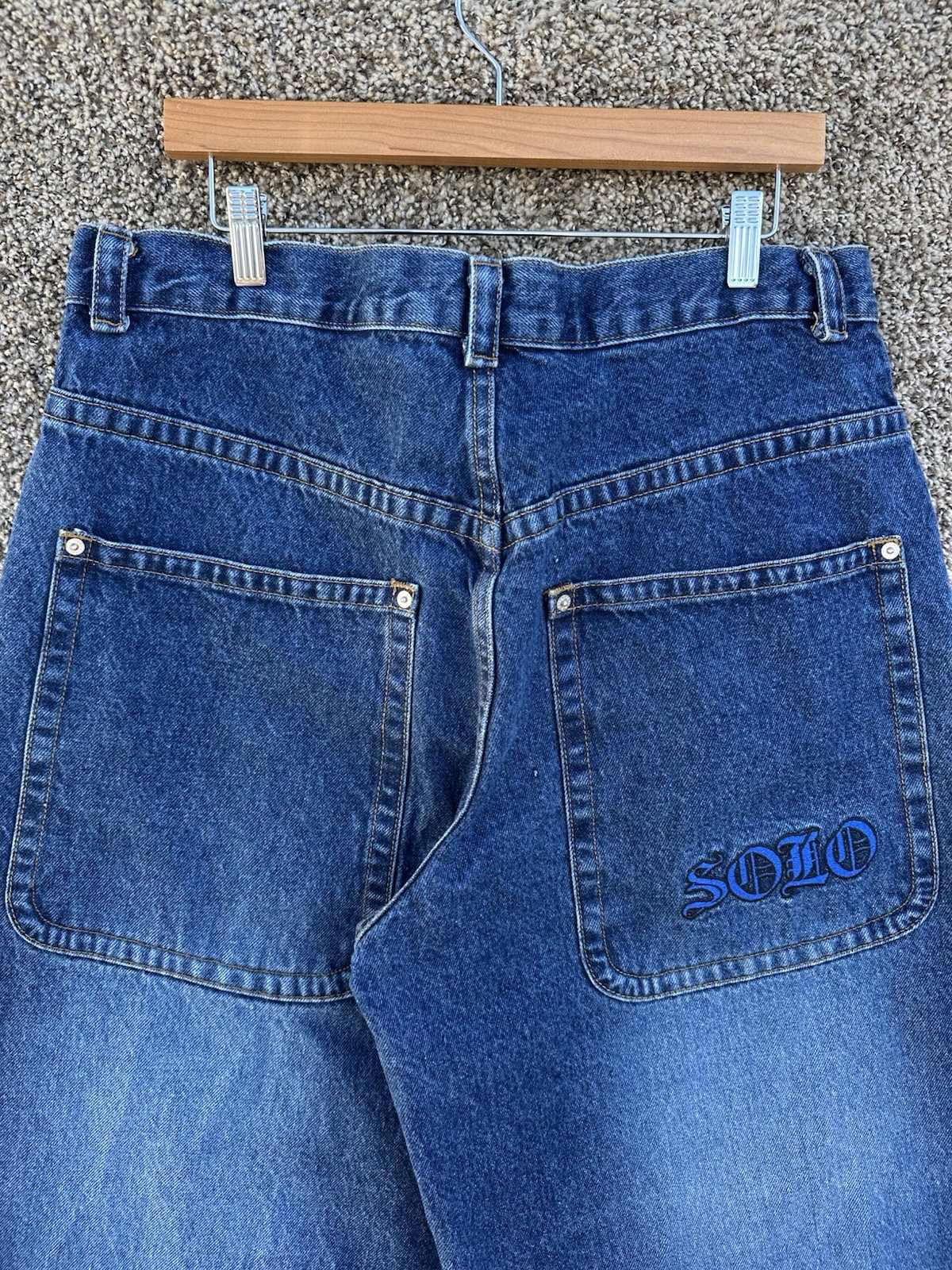 Vintage SOLO Super Wide Leg Baggy Skater Jeans 36×30