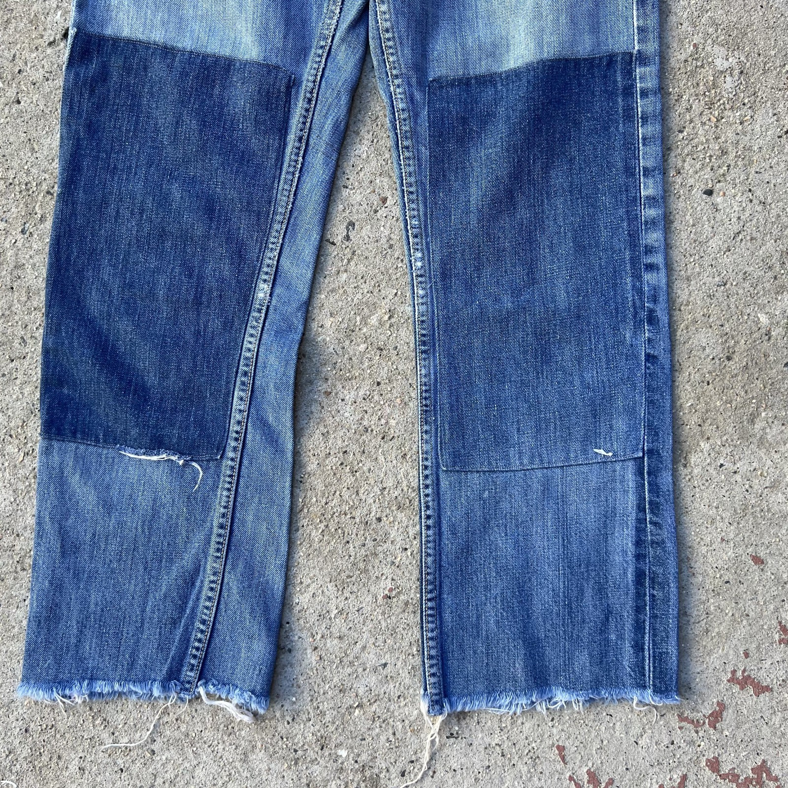 Vintage Big Smith Double Knee Repaired Jeans 29 x 28 50s 60s Buckaroo READ