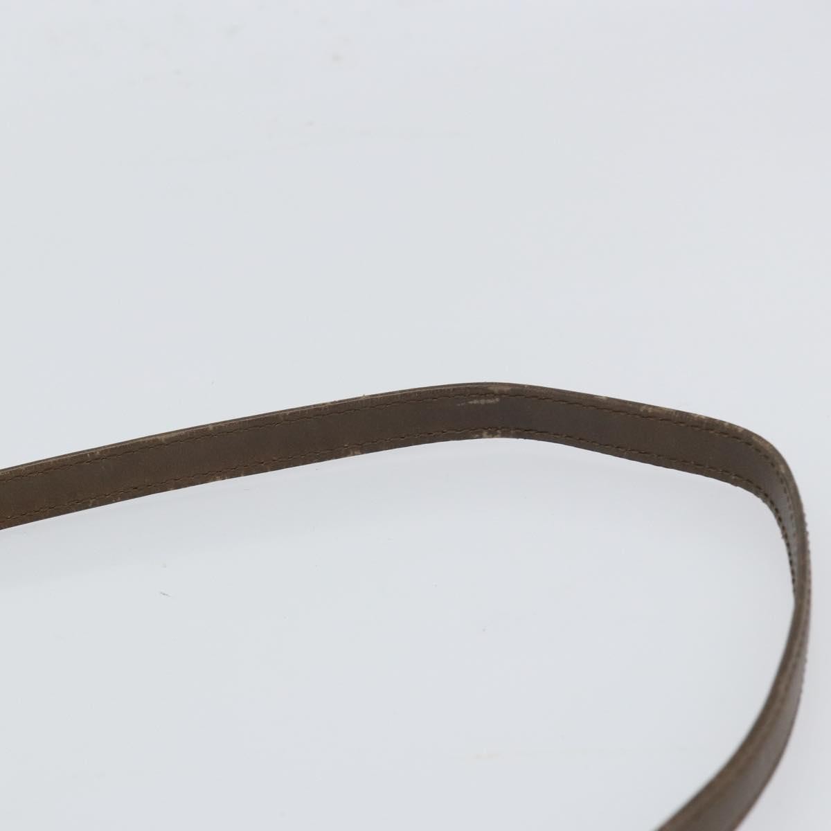 CELINE C Macadam Canvas Shoulder Bag Beige Gold Auth ep12930