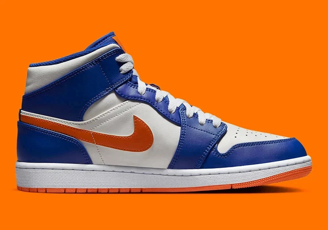 Jordan 1 Mid Knicks Blue Orange FD1029-400 – (MEN SIZE US)