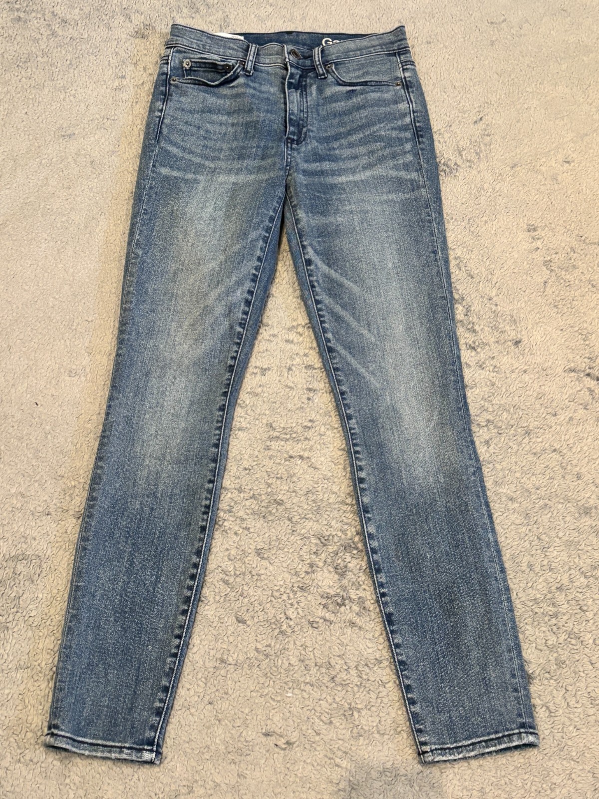 Gap Jeans Womens 25P Petite True Skinny High Rise Resolution Medium Wash Blue