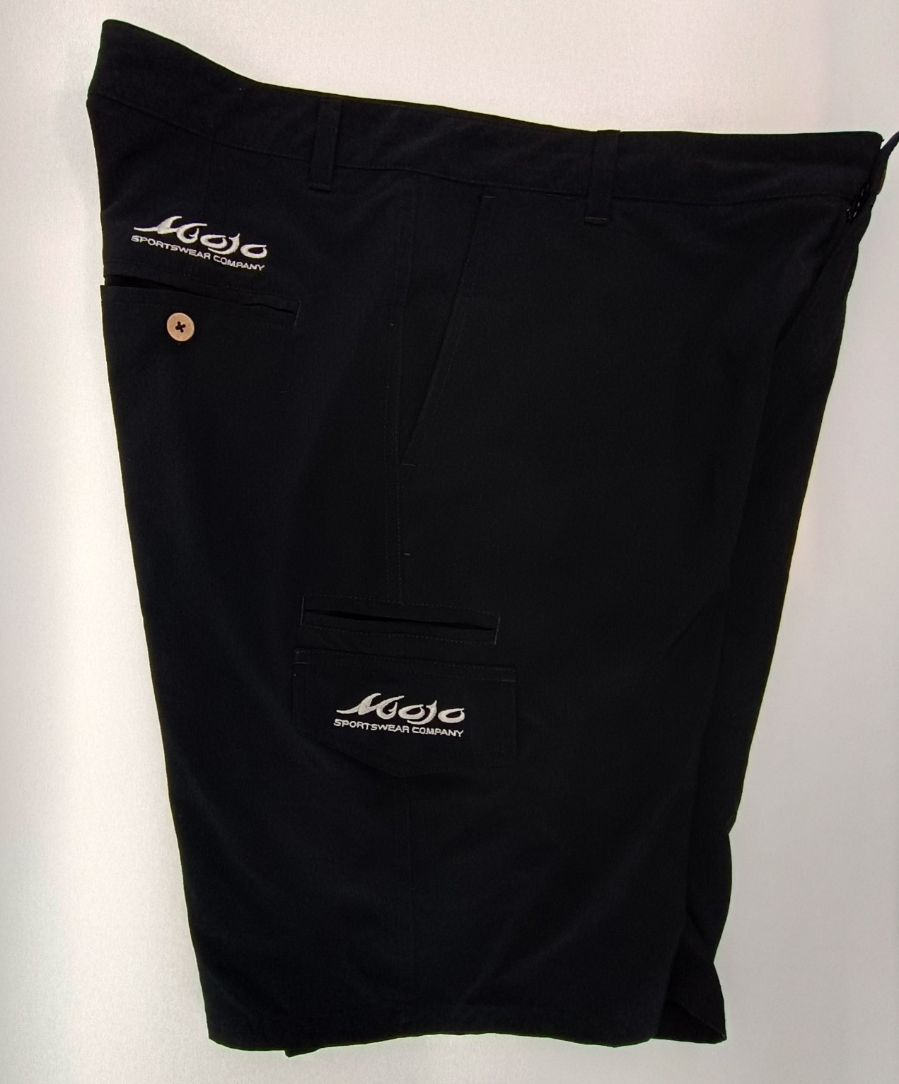 Mojo Sportswear Mens Stretch Fit Performance Shorts Size Medium Black