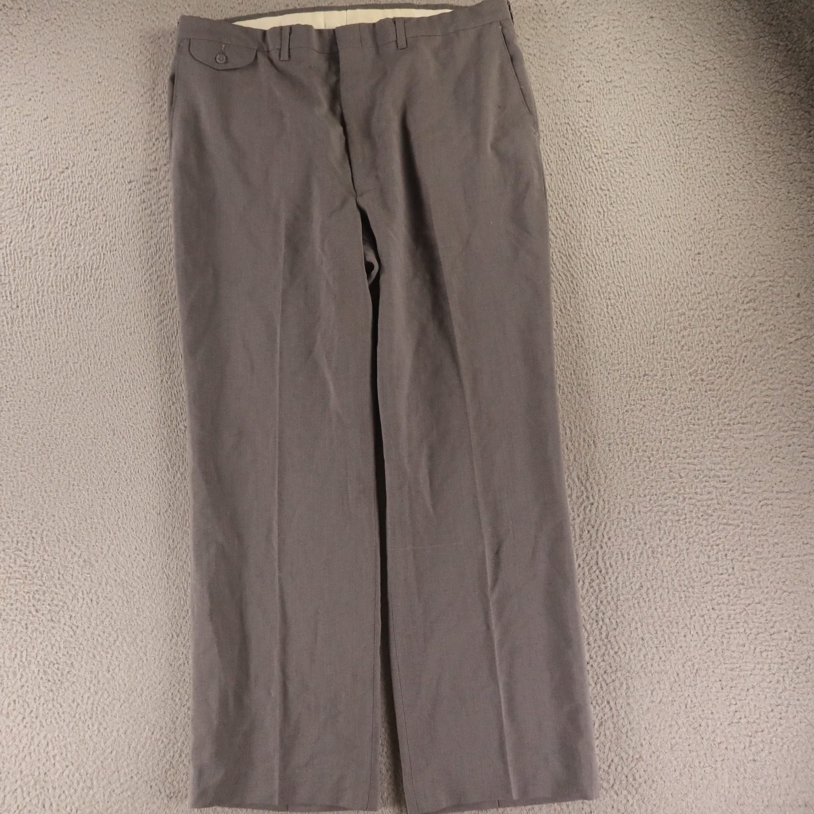 VTG Haggar Pants Mens 36×29 Gray Polyester Dacron Polyester Worsted Wool