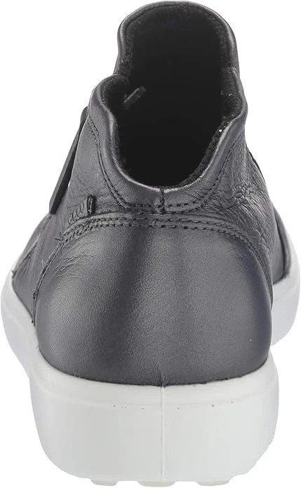 ECCO Soft 7 Women’s Black Nubuck Zip Bootie Dark Shadow Metallic 40 9-9.5 New