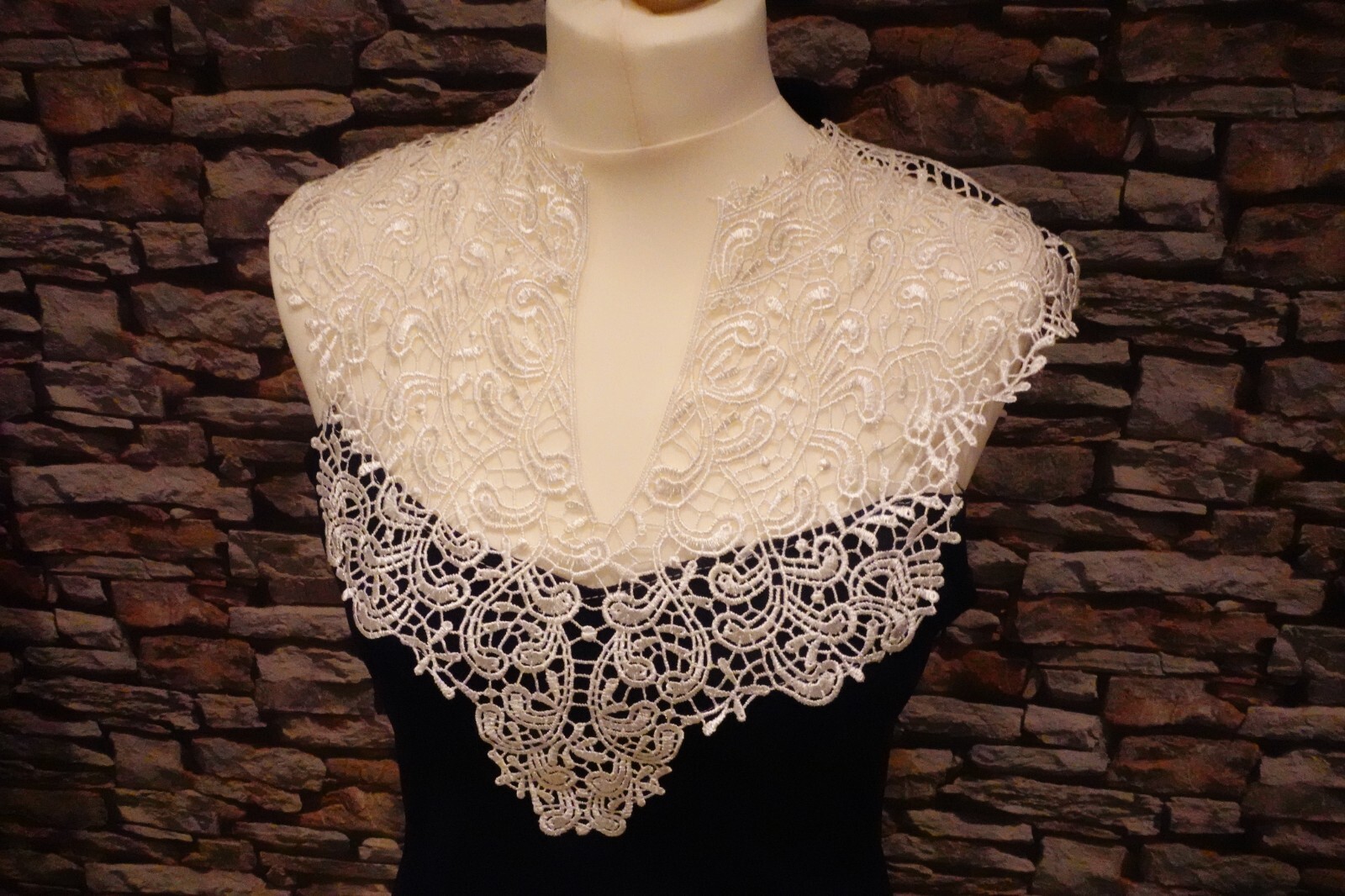  Quiz Stunning Ladies Lace Top Navy Party Dress Size 14 Immaculate Condition