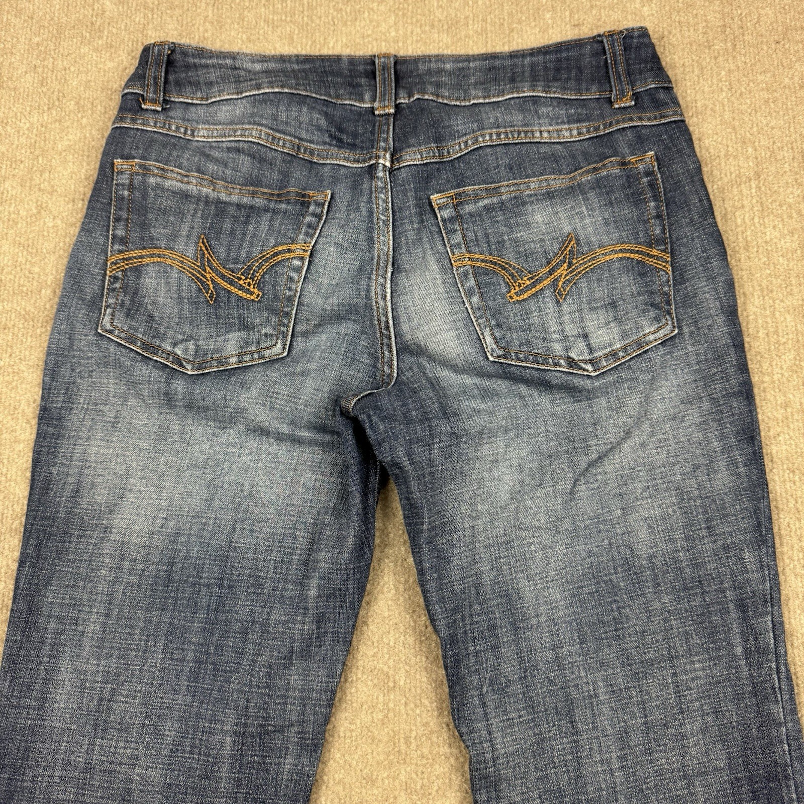 Wrangler Boot Cut Jeans Womens 7×34 Blue Stretch Denim Mid Rise Western 30×34