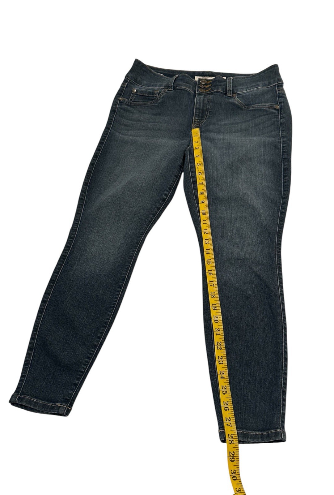 Torrid Jegging Distressed Jeans Womens Size 12S Blue 3-Button & Zipper Closure