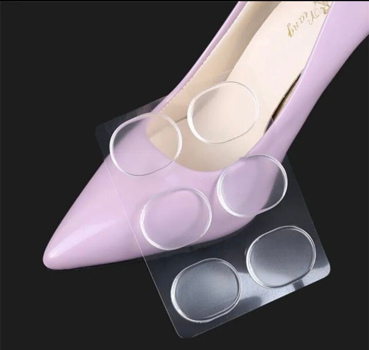 Self-Adhesive Silicone Gel Shoe Insole High Heel Insert Grips Cushion Foot Heel