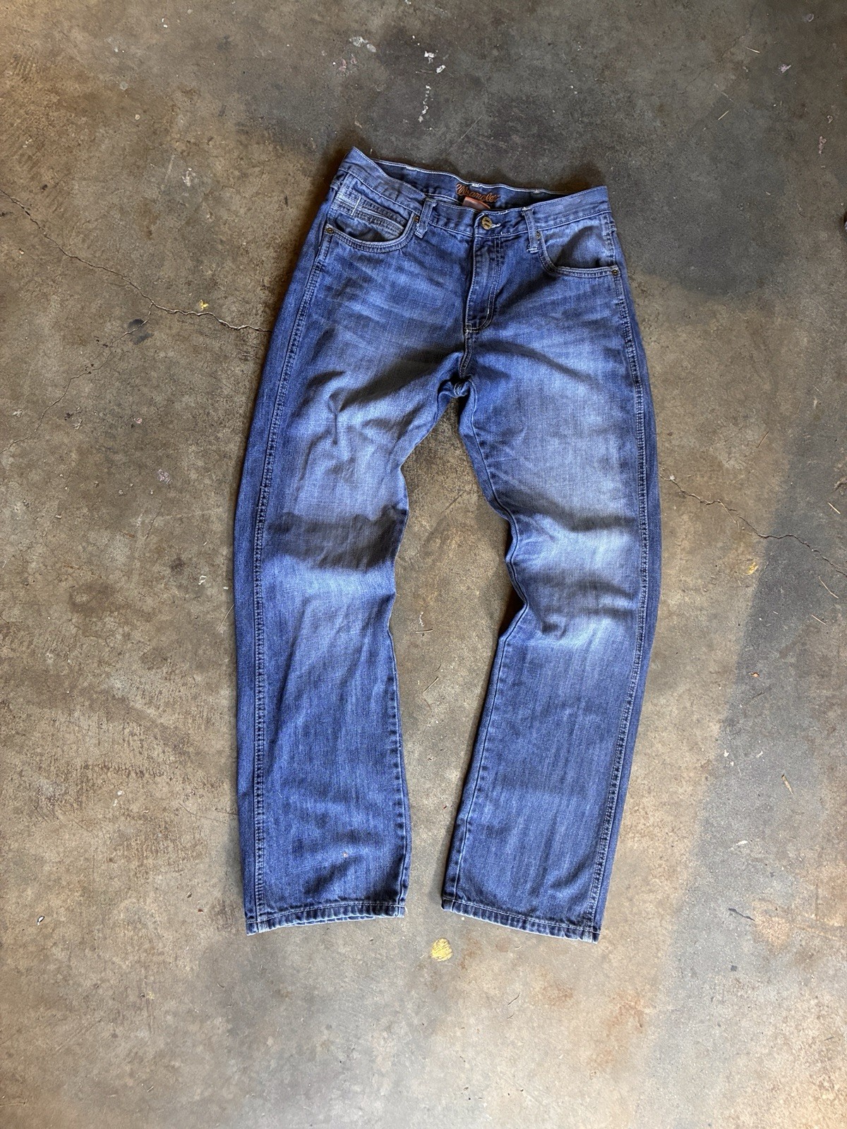Vintage Wrangler 31×34 Bootcut Blue Denim Jeans low Rise