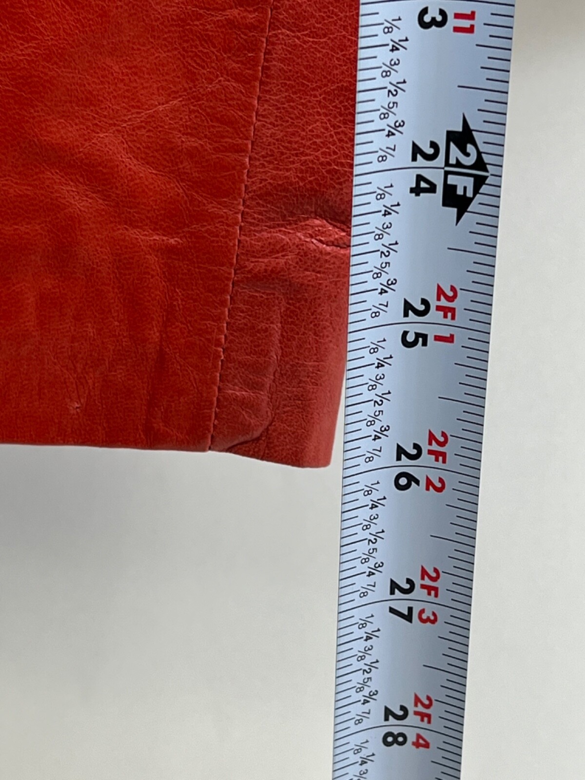 Rudsak Ateliernoir Division Orange Leather Jacket Silver Zippers Womens Size G/L