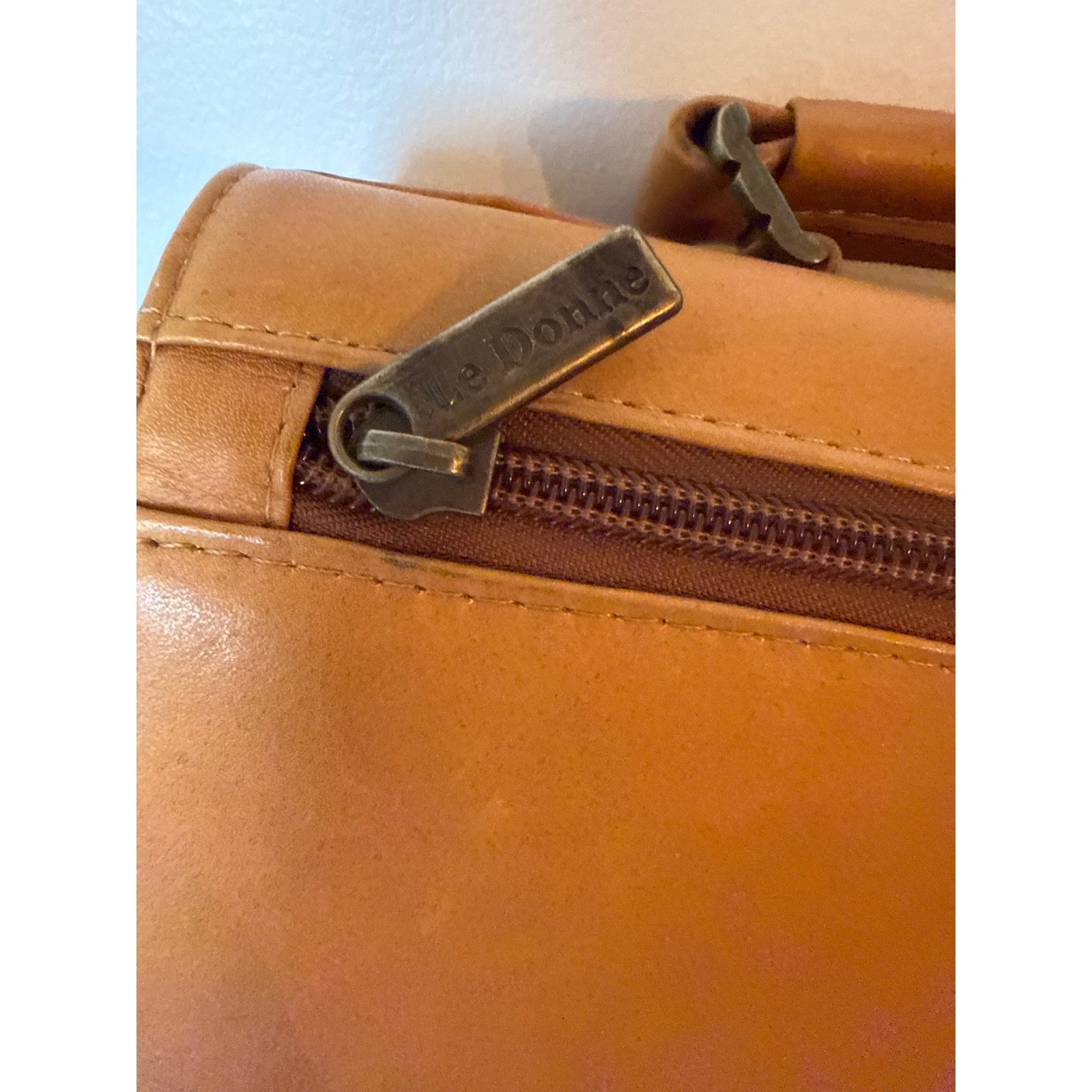 Le Donne Leather Backpack Unisex Large Tan Vintage Colombian Rucksack Travel