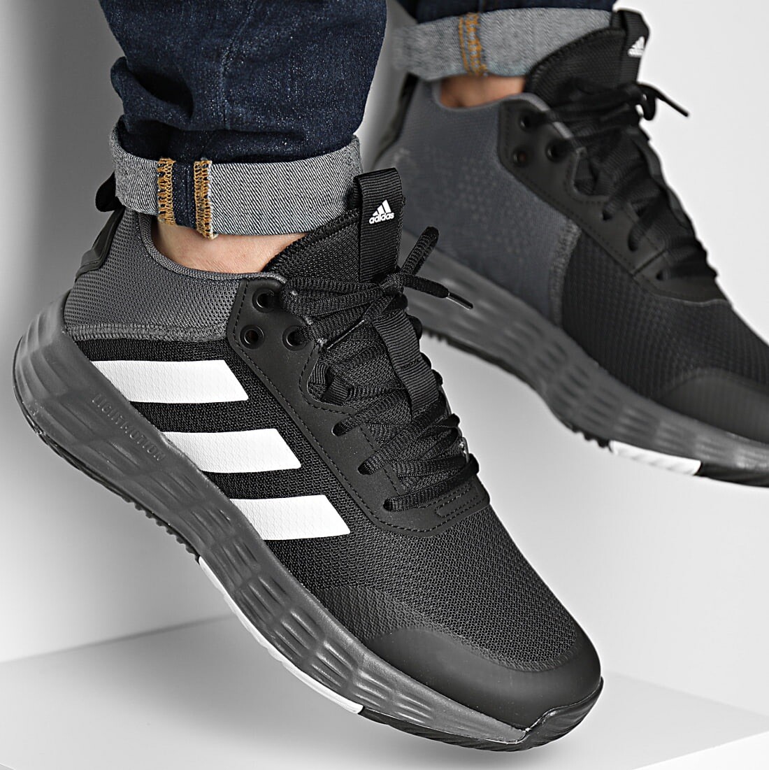 Adidas Own The Game Men’s Sneaker Basketball Shoe Athletic Black Trainers #683