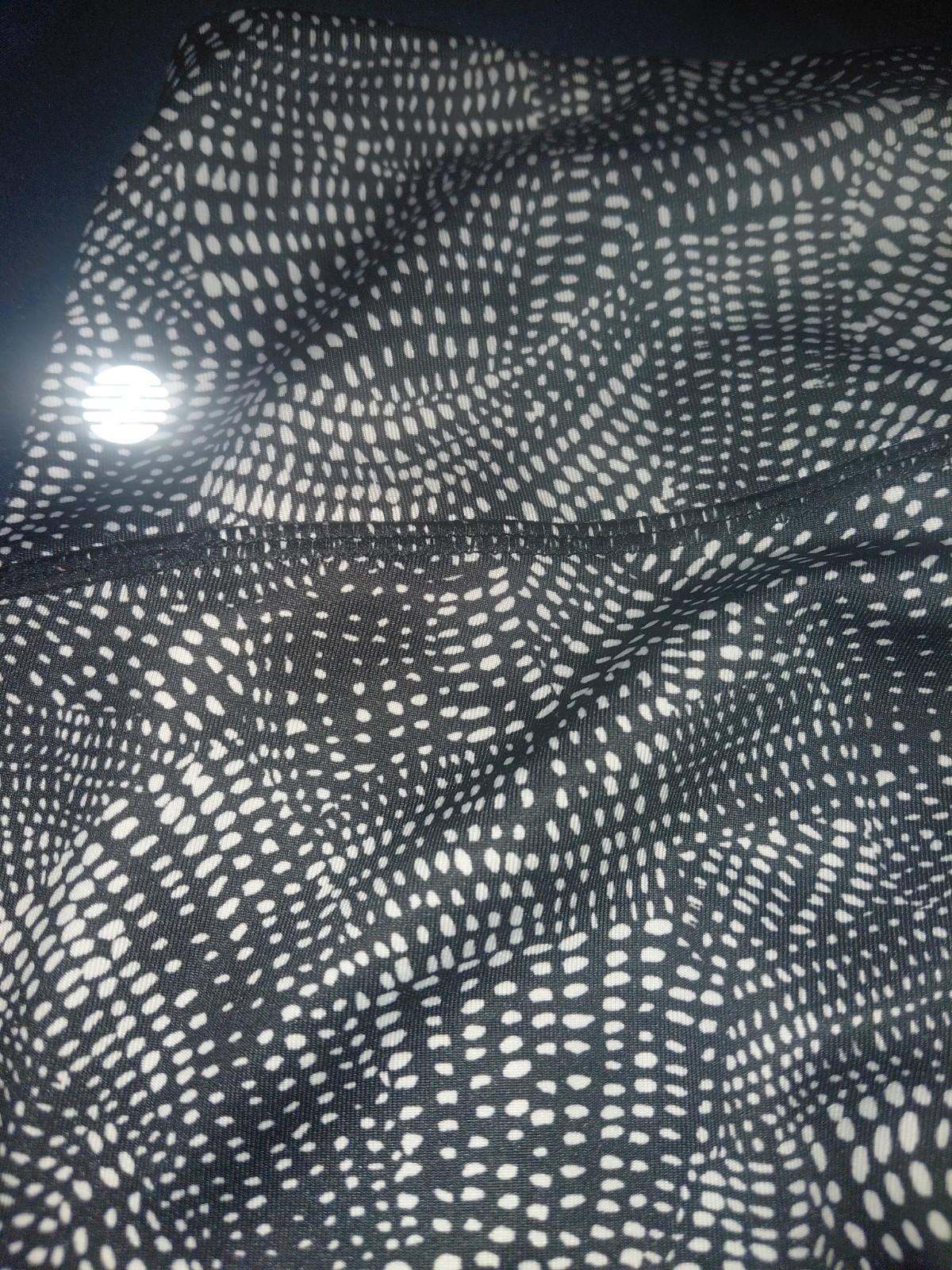 Z by Zella Activewear leggings Black And White Geometric Dots Design Size Small