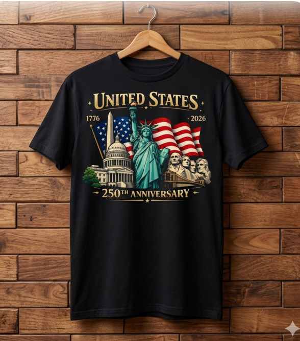 America 250th Anniversary 2026 Vintage Retro USA Patriotic T-Shirt