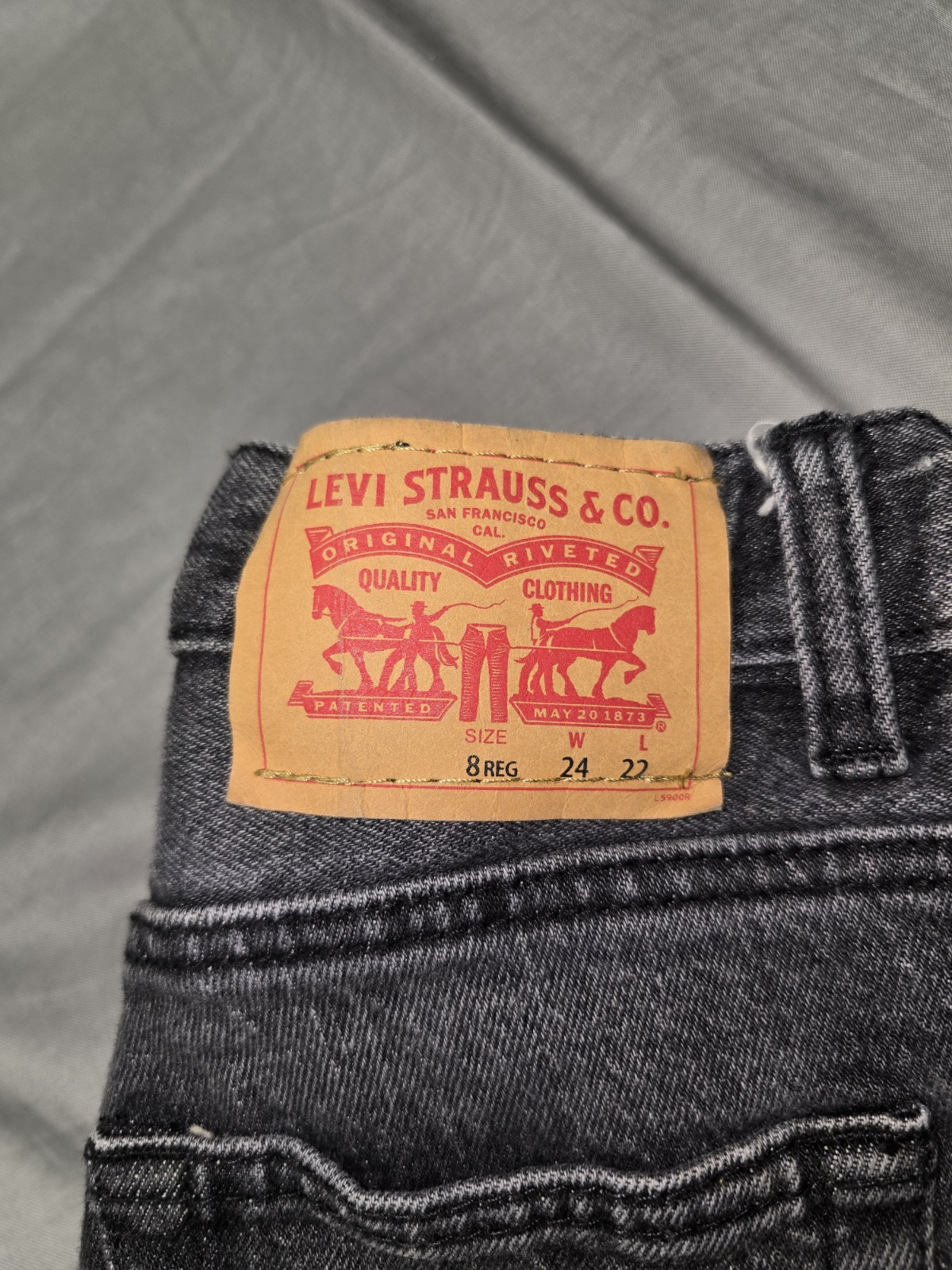Levi’s Kids 501 Skinny Jeans Gray Size 8 Reg W24 L22 Boys Girls Unisex