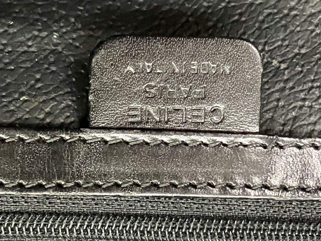 CELINE Mini Boston Bag Macadam PVC Leather Brown Authentic From Japan used