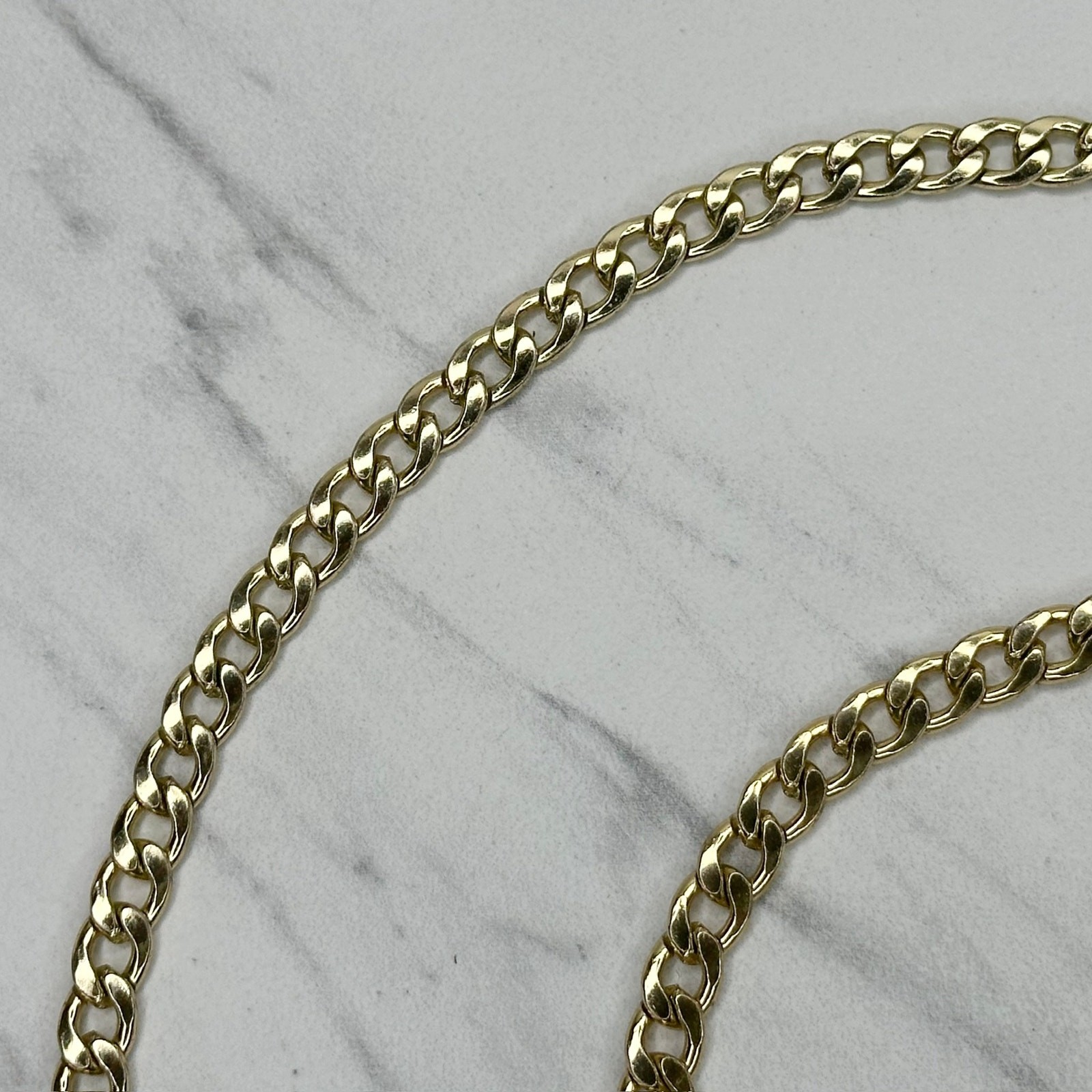 Gold Tone Flat Chain Link Purse Handbag Replacement Strap – 45″