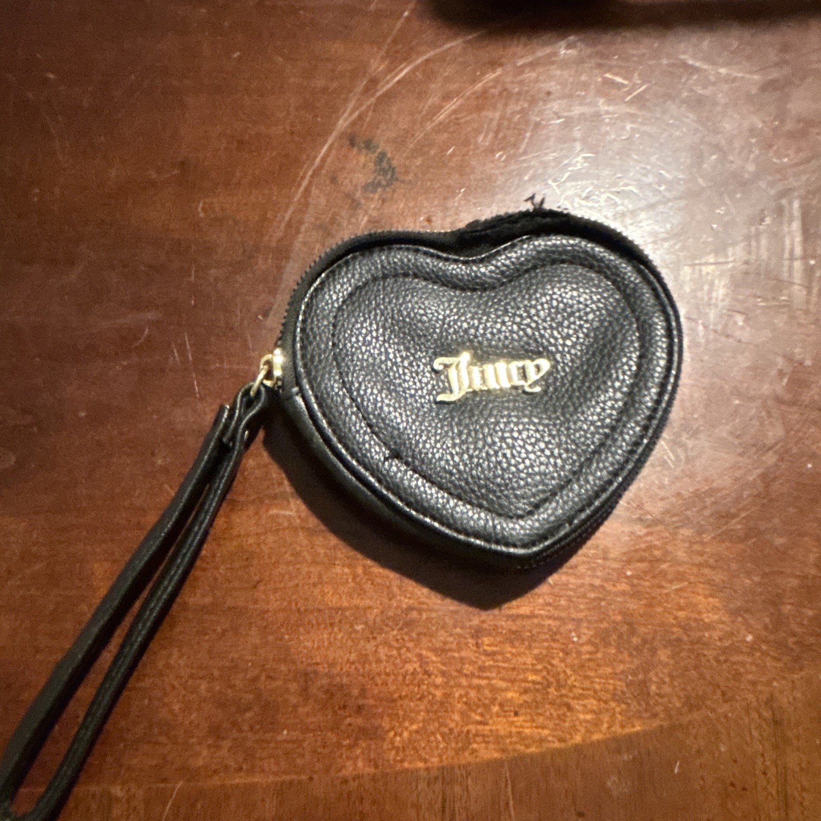 Juicy Couture Shoulder Bag Zip Closure Gray/Black w Gold Hardware w Black Wallet