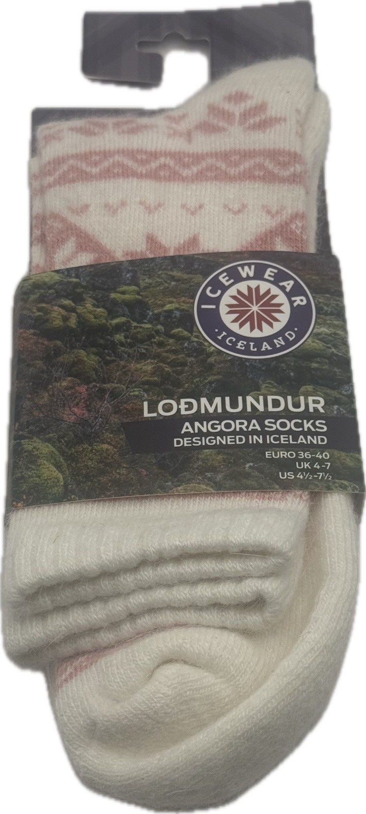 Icewear Angora Socks Lodmundur US 4 1/2 – 7 1/2 Designed In Iceland 2 Pairs New