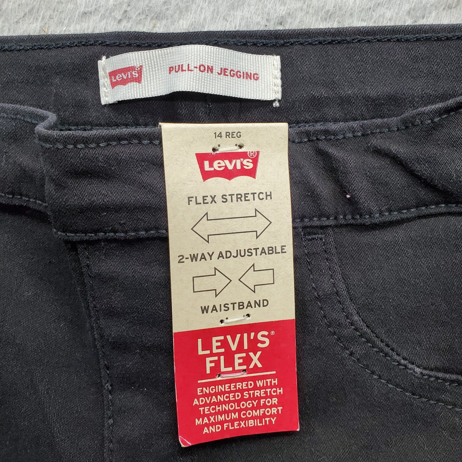 Levi’s Jegging Jeans Youth Size 14 Black Flex Stretch Comfort Waistband Pull On