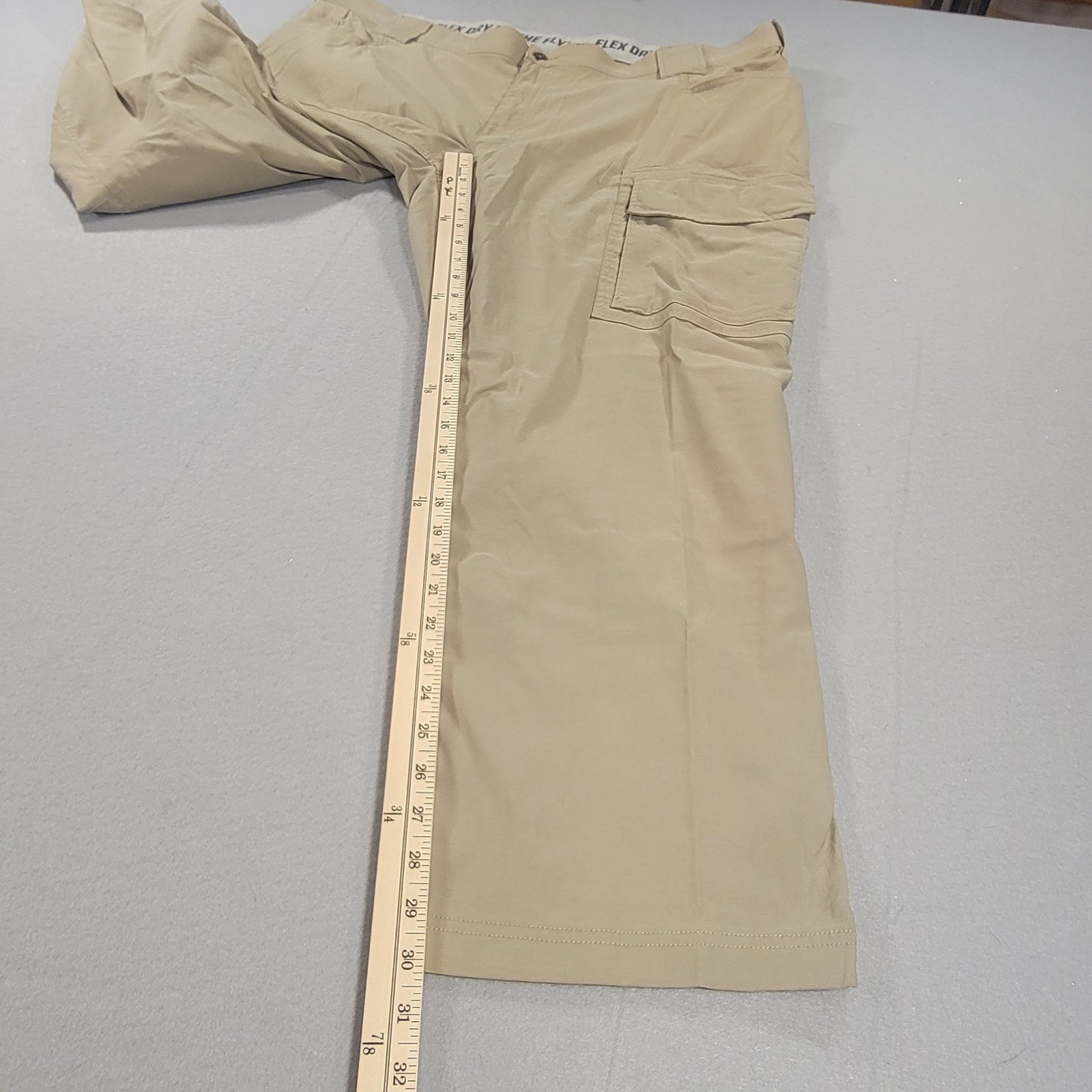Duluth Trading Flex Dry On The Fly Cargo Pants Khaki Relaxed Fit Men’s 46×30