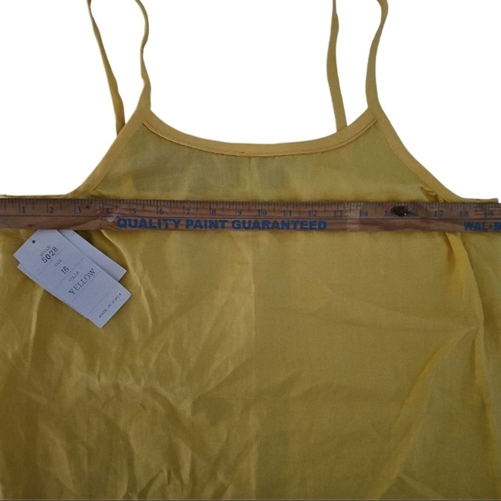 Mijoli 100% Ramie Yellow Cami Tank Sz M Minimalist Summer Quiet Natural Fiber