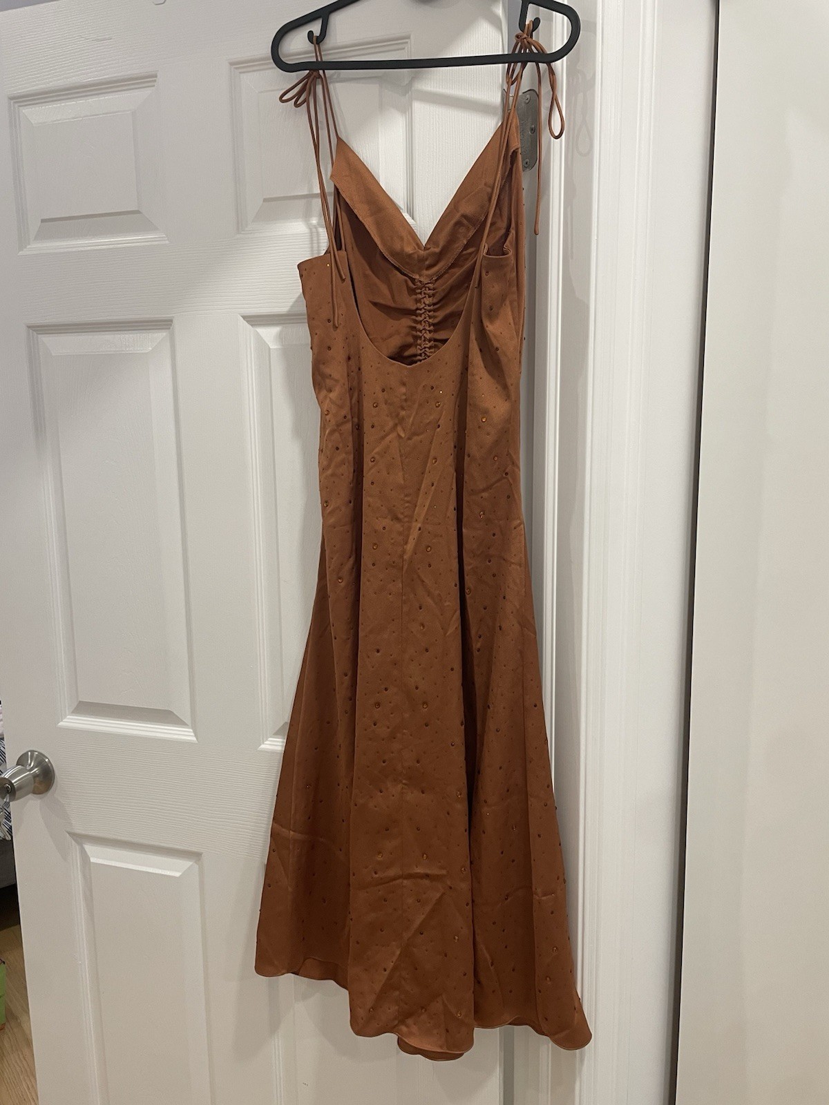 Sandro Paris Praline Ruched Rhinestone Dress