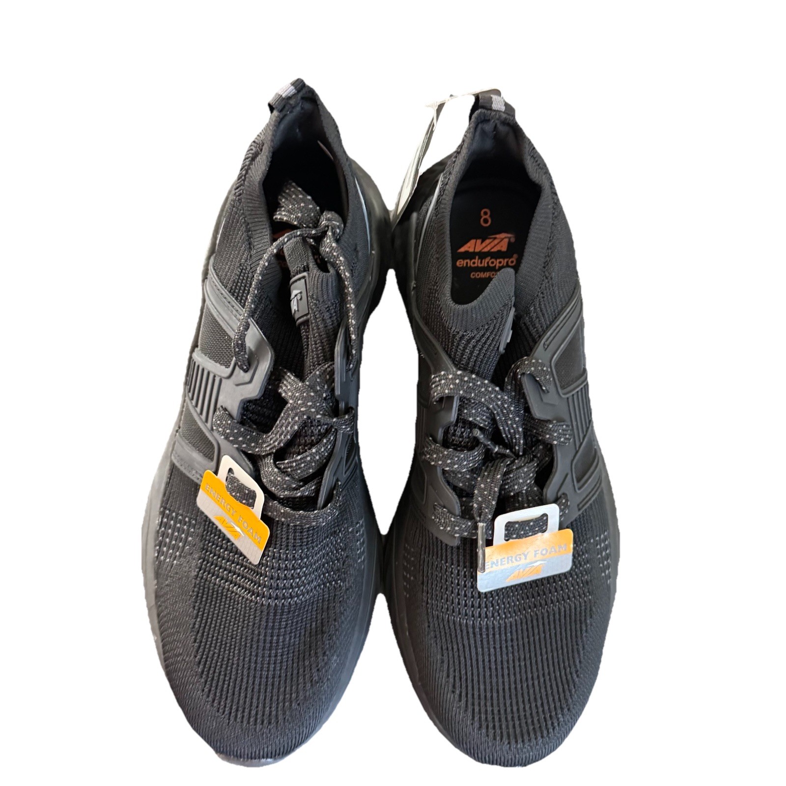 Avia Sequence Black Tie Mens Sneaker Size 8 Enduropro Comfort Energy Foam NWT